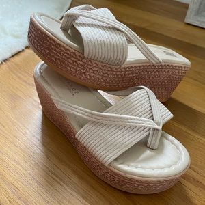 Platform wedge sandals - brand new, never worn